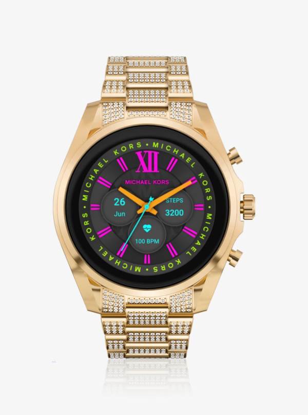 Damske Smart Hodinky Michael Kors Gen 6 Bradshaw Pavé Gold-Tone Zlate - Hodinky Michael Kors Slevy | OKUXW-6982